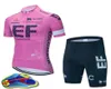 EF Education Première équipe de cyclisme Maillot à manches courtes 19D Gel Short rembourré Ensembles de vélo de course Maillot Ciclismo VTT Vêtements de vélo S9434631