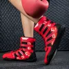 Anti deslizamento sapatos de boxe das mulheres dos homens formadores de luta profissional sapatos de treinamento de luta livre