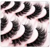 3D False Eyelashes 10 Pairs Eyelashes 3D Mink Lashes Faux Mink Fluffy Lash Soft Full Thick Wispy Eyelashes Extension