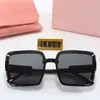 Miu sunglasses oval frame miu Sunglasses designer Women's radiation resistant personality Men's retro mius mius glasses board grade appearance with Original Box 21