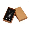Schmuckbeutel 10 Stück 8x5x2,5 cm Papier Organizer Box für Halskette Ring Ohrring Verpackung Geschenkboxen Display mit schwarzem Schwamm