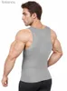 Tanktops voor heren Heren Spier Dry Fit Compressie tanktop Afslanken Body Shaper Vest Shirts Abs Buik Slim Gym Workout OndershirtL240124