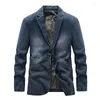 Chaquetas para hombres Chaqueta para hombres Joven de mediana edad Traje ajustado Primavera y otoño Denim Business Break