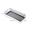 Iron Kitchen Dish Drying Rack Holder with Tray Tableware Storage Shelf Plate Dish Rack Drainer Cabinet kitchen Organizer 240122