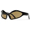 Solglasögon Y2K Wrap Around For Women Men Trendy Square Futuristic Fashion Frame Alien Shades
