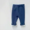 Pantaloni MILANCEL Fodera in pelliccia per bambini Pantaloni skinny per ragazze Addensare Leggings con base solida Pantaloni invernali caldi