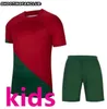 5A TOP Kind Portugal Fußballtrikots KIDS KIT JOAO FELIX BERNARDO BRUNO RONALDO FERNANDES Portugieser Portugiesische JUNGEN Fußball T-Shirt 22 23 24 25 Kinderanzug