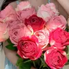 Dekoracyjne kwiaty sztuczne róże bukiet czerwony aksamit jedwabny Fałszywy kwiat róży na przyjęcie weselne Dekoracja walentynki Prezenty