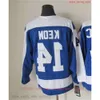 Film CCM Vintage Eishockey 13 Mats Sundin Trikots 14 Dave Keon 29 Mike Palmateer 13 Mats Sundin Herren Sticktrikot Weiß Blau Gr 72