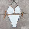 Traje de baño para mujer Diseñador de mujeres Bikini Traje de baño para damas para conjunto Moda Ropa de playa Verano Traje de baño para mujer Entrega de gota Appare DH3PE