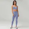 Lu-010 Yoga-Set mit Batikmuster, bedruckt, Sport-BH, Legging, Damen-Strumpfhose, Fitnessstudio-Kleidung, Tank-Top, Hose, Unterwäsche, Joggen, Su 39