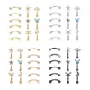 Anneaux de nombril 1/11 pièces 16G anneaux à sourcils pour femmes, haltères incurvés, anneaux à lèvres, Cartilage Daith, boucle d'oreille Tragus Helix Rook, bijoux de perçage YQ240125