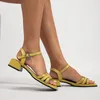 Dress Shoes 2024 European And American Women's Fashion Mid Heel Open Toe Versatile Casual Sandals 4592