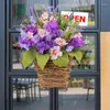 Decorative Flowers Exquisite Floral Arrangement Artificial Wreath Realistic Simulation Flower Basket For Home And Office Decoration