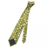 Papillon formale a cerchio verde giallo e bianco retrò con collo retrò per cravatta colorata geometrica da uomo personalizzata per feste