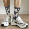 Herrstrumpor hip hop retro ankare galen kompression unisex navigation harajuku sömlös tryckt roliga nyhet sock pojkar gåva