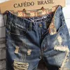 Men's Shorts Summer Men's Distressed Beggar Shorts Denim Jeans Versatile New Korean Five Point Ruined Hole High Quality New Plus Size Pants J240124
