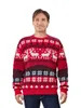 Kvinnors tröjor Julhoppare för kvinnor Män par unisex ful tröja Xmas Reindeer tryckt stickad pullover Santa Holiday Sweatshirt