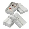 Charme 32pcs Kartonnen Sieraden Dozen 1.9 ''x 3.1'' Sier Geschenkdozen voor Hangende Ketting Oorbellen Ring Box verpakking met Witte Spons