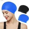 Cuffia da nuoto da donna Cuffia da nuoto impermeabile in silicone da donna Protezione per capelli lunghi Cuffia da nuoto ad alta elasticità per il surf Cappello da piscina per immersioni Taglia liberaL240125