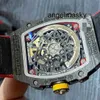 Designer Watch RM Wrist Watch RMWatch Wristwatch Rm67-02 Series Calendar 38.7*47.5mm Rm67-02 Ntpt Black and Red Color