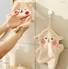 Asciugamano 1 pezzo simpatico cartone animato a forma di animale appeso a mano forte assorbimento d'acqua addensato asciugatura rapida bambino doppio strato