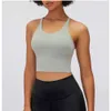 Sexy Y-Type Sporttop Verlengen Verison Gewatteerde Gym Workout Bh Lu-127 Dames Naakt aanvoelende stof Effen Sport Yoga Bh's Fitness Crop T 47