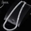 Pendentif colliers ZAKOL mode coréenne Rectangle Zircon colliers ras du cou pour les femmes de luxe clair géométrique CZ Sexy Banquet fête bijoux YQ240124