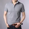 Polos masculinos 2024 marcas de moda camisa polo algodão verão fino ajuste manga curta cor sólida meninos casuais roupas masculinas