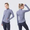 LU-008 Kadın Yoga Ceket Kadın Spor Koşu Fitness Sıkı Ceket Hoodie Sport Full Zip Hızlı Kurutma Tasarımcı Giyim Hoodie