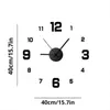 Zegary ścienne Zegar ścienny DIY do biura domowego 40 cm Nowoczesne 3D zegar ścienny lustro naklejki hotelowe Pokój Pokój