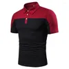 Męskie polo 2024 Summer Cool Polo Shirt Dwon ton łatek Top Street Rekround Fashion Clar