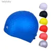 Swimming caps Droplet Shaped Swimming Cap for Men Women Large Silicone Waterproof Adults Swim Hat Summer Natacion Ear Protect Diving EquipmentL240125