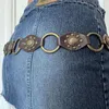 Ceintures Rockmore Vintage en cuir PU anneau creux large ceinture y2k Streetwear Punk Rivets ceintures pour femmes accessoires de mode ceinture