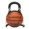 Fashion Round Basketball Sacs Sac pour femmes Creative Basketball Style Sac Messenger Messenger Handsbags Personality2696