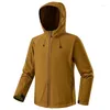 Jaquetas masculinas Preto Windbreak Jaqueta Homens À Prova D 'Água de Alta Qualidade Casual Cor Sólida Com Capuz Caots Masculino Fleece Camping