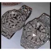 AP Watch Diamond Moissanite Iced Out kan klara test 10a Mens/Womens Richrd Mile Mosang Stone Movement för Top Wristwatch Mechanical 904L 4130 3235 G7 X