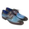 Chaussures pour hommes peintes à la main en cuir véritable tête pointue sans lacet chaussures de soirée décontractées quotidiennes chaussures derby de mode 240118