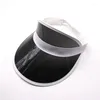 Berets White Headband Transparent Plastic PC Black Color Visor Outdoor UV Protection Adult Nine-color Sports Golf Cap