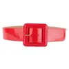 Ceintures femmes dames ceinture en cuir PU taille unique sangle ceinture (noir/blanc/rouge) BLTLL0039