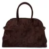 Versatile Women's Boston Bag Row suede leather large capacity commuting bag cowhide handbag 240125