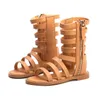 Little Girls Summer Children Rom Long Sandals Boots For Kids Girls Brown Black Hollow Dress Sandaler Nya 17 år8195310