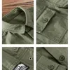 Giacche da uomo Primavera Estate Traspirante Uomo Giacca cargo in cotone militare Capispalla manica lunga multitasche Colletto rovesciato vintage