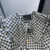 Damesblouses Summer Women Vintage Doll Plaid Chic Ladies Ulzzang Student All-Match Styles Casual gezellige hipster veterontwerp shirts