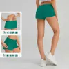 Lu-248 Summer Yoga Hoty Hot Shorts Breattable Snabbtorkning Sport Underwear Women's Pocket Running Fitness Pants Princess Sportswear Gym 89