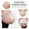 Costume Accessories Large Silicone Woman Tits Zzz Cup Boobs Artificial Twins Fake Pregnant Belly with Big Huge Female Breast Forms Combo Set