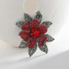 Brosches Muylinda Rose Rhinestone for Women Red Crystal Brosch Pin Vintage Jewerly Accessories With Clothing Dress Party Gift