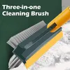 Broom Groove in Mop 180 ° Cleaning Badrum 3 Multipurpose 1 roterande gapskrubbhandtag Långt borstgolv 240123