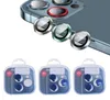 Protetor de tela de lente de telefone para iPhone 12 pro max 11 12mini 3D câmera traseira completa filme de vidro temperado caixa de metal de alumínio com box4171655