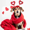 Dog Apparel Band Delicated Valentine'S Day Pet Heart Shaped Hair Adorable Hairpin Party For Accessories